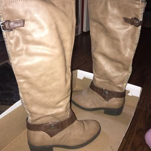 Brown tall boots